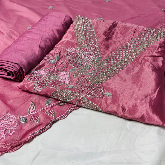 Rani Pink Organza Suit – Zarkan & Fancy Sleeves