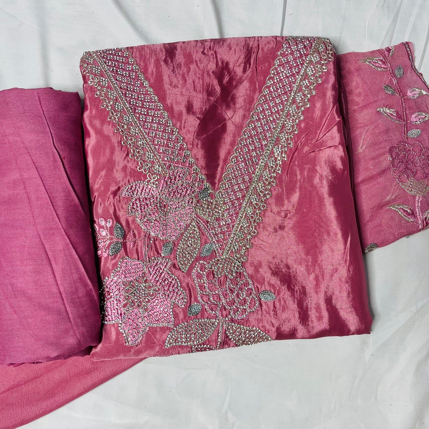 Rani Pink Organza Suit – Zarkan & Fancy Sleeves