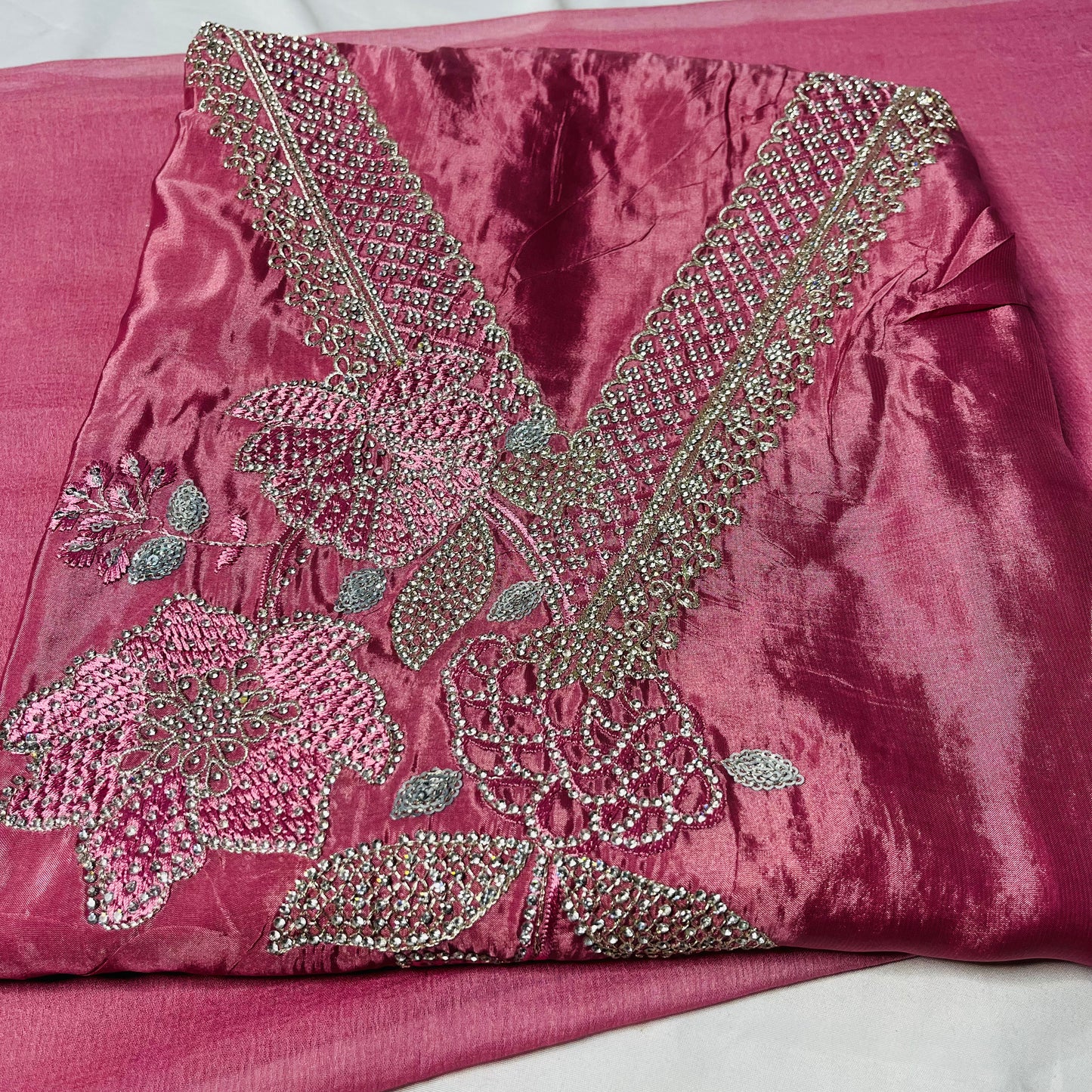 Rani Pink Organza Suit – Zarkan & Fancy Sleeves