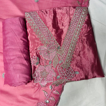 Rani Pink Organza Suit – Zarkan & Fancy Sleeves